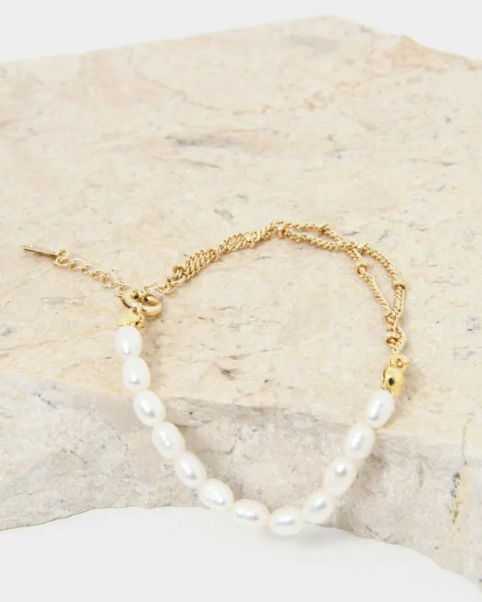 Forcast Delaney Pearl Bracelet Gold Women Bracelets