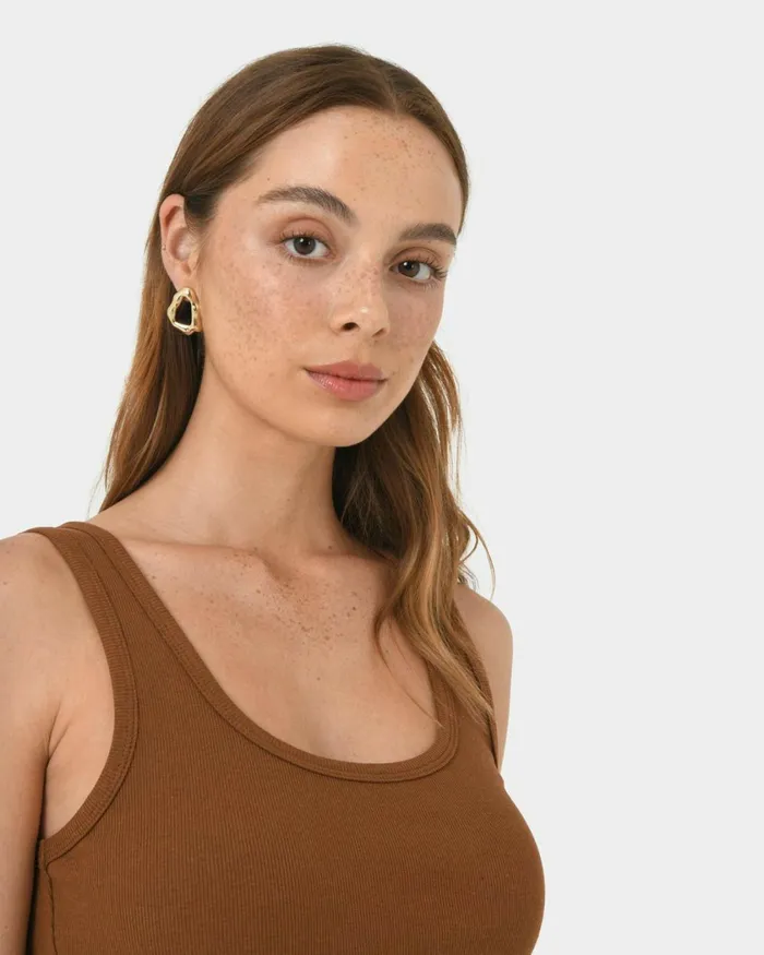 Forcast Elif 16k Gold Plated Earrings Gold Women Earrings