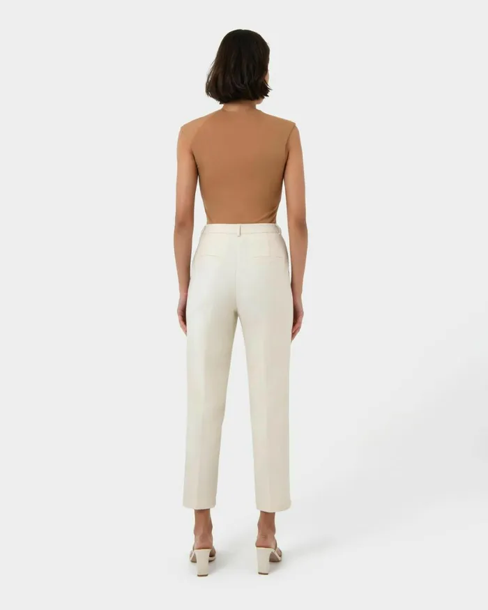 Forcast Elka Straight Leg Pants Ecrublack Women HighWaisted Pants