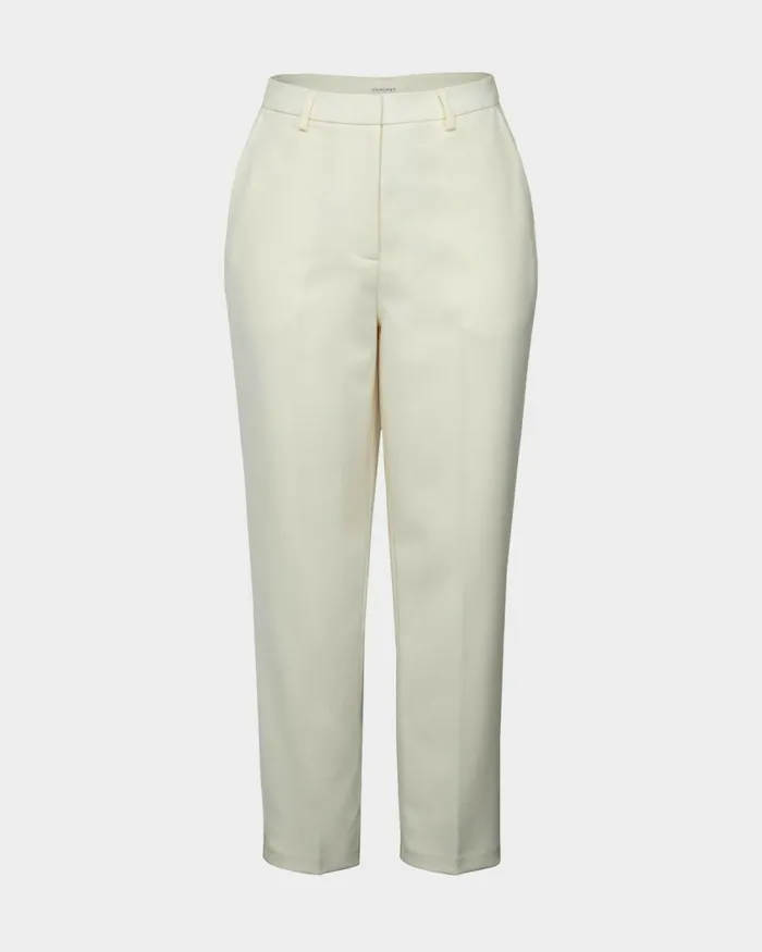 Forcast Elka Straight Leg Pants Ecrublack Women HighWaisted Pants