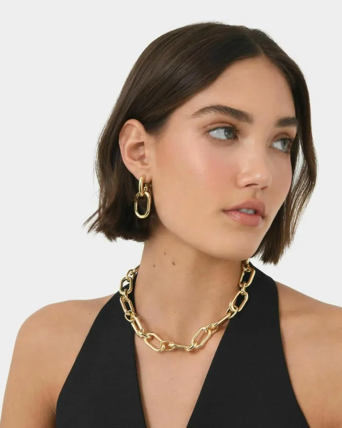 Forcast Elvira Gold Plated Necklace Goldsilver Women Necklaces