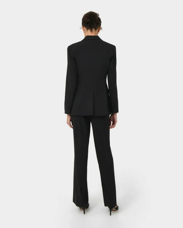 Forcast Emani Double Breasted Blazer Black Women Jackets and Blazers