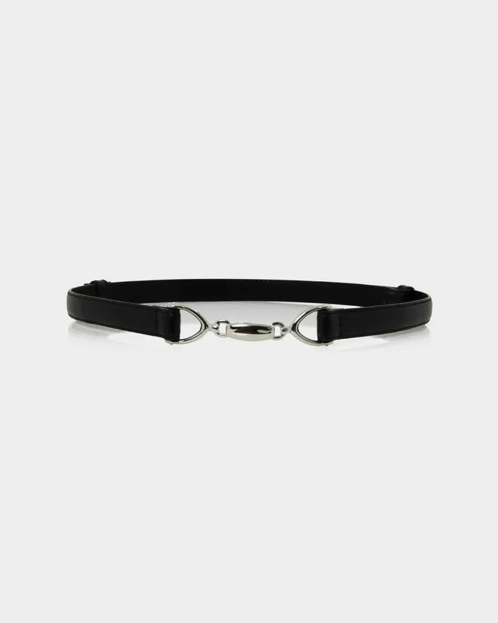 Forcast Emeri Leather Adjustable Belt Cream Women Belts