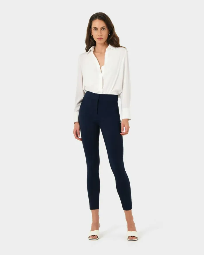 Forcast Emily HighWaisted Skinny Pants Navyblack Women HighWaisted Pants
