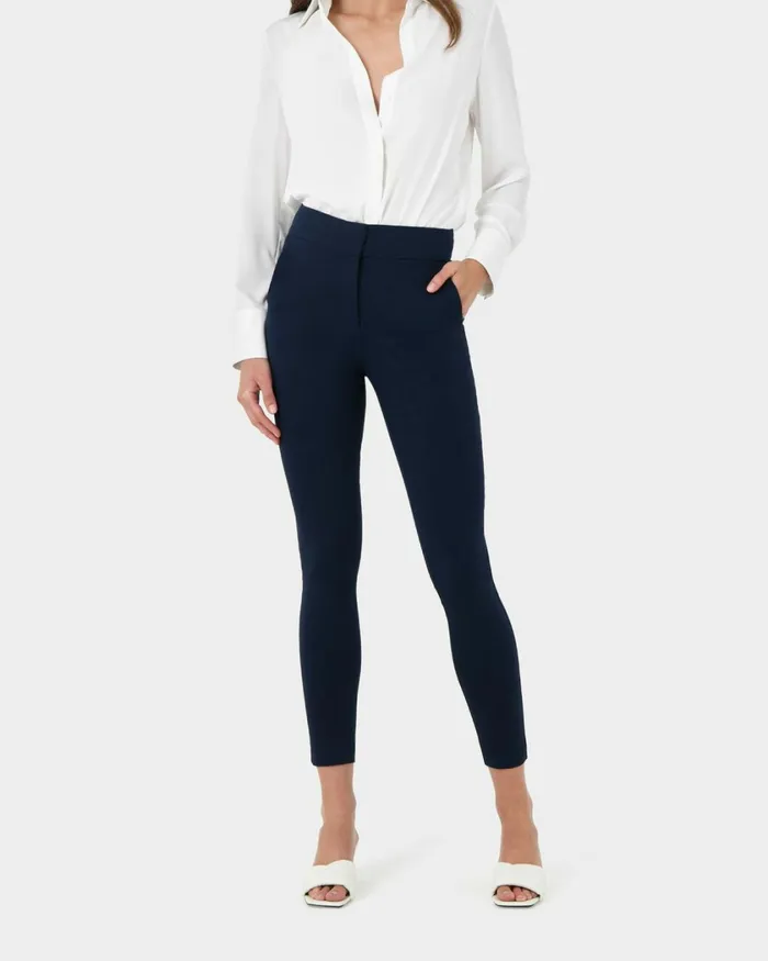 Forcast Emily HighWaisted Skinny Pants Navyblack Women HighWaisted Pants