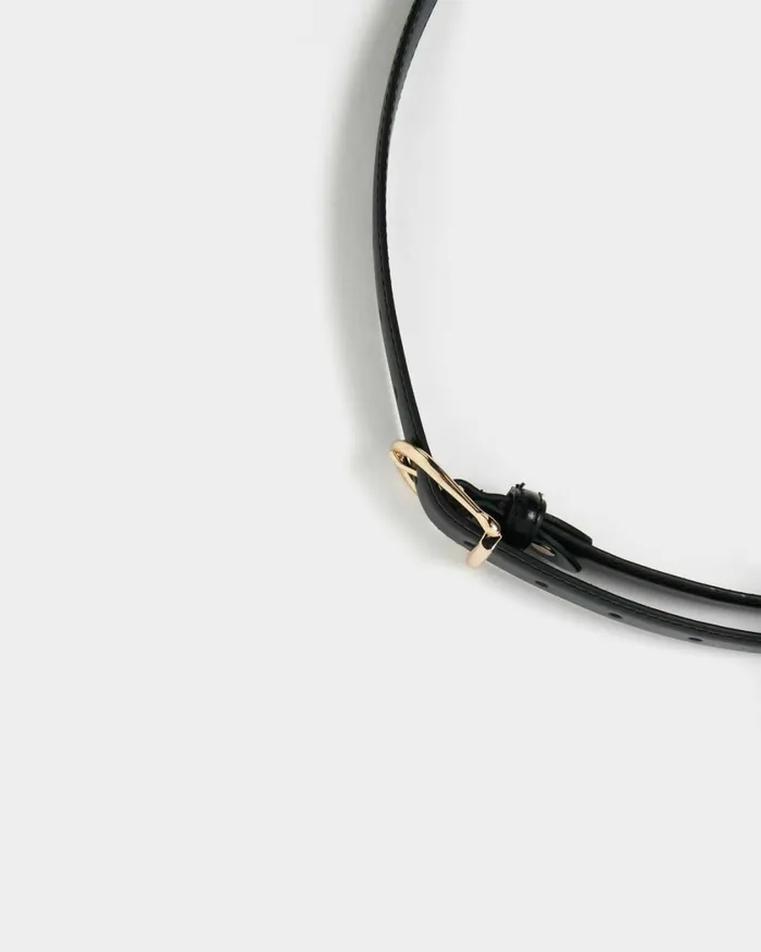 Forcast Emmarose Leather Belt Black Women Belts