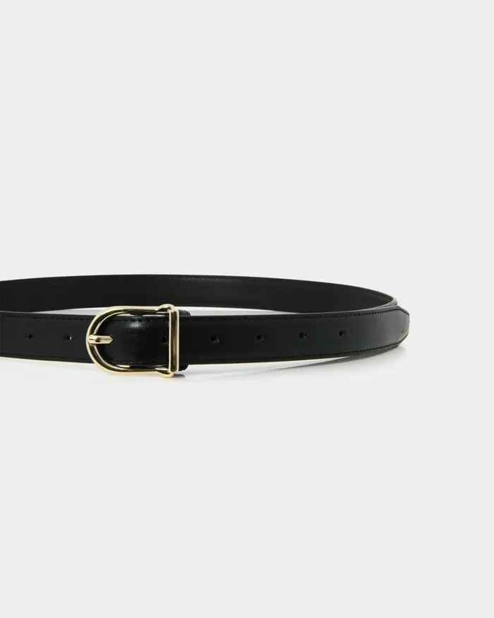 Forcast Emmarose Leather Belt Black Women Belts