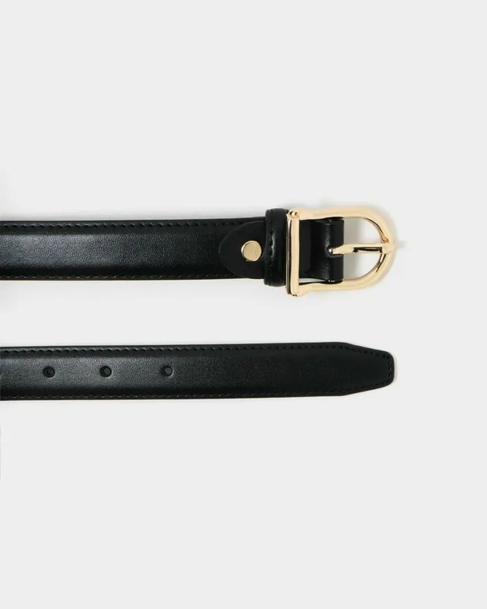 Forcast Emmarose Leather Belt Black Women Belts