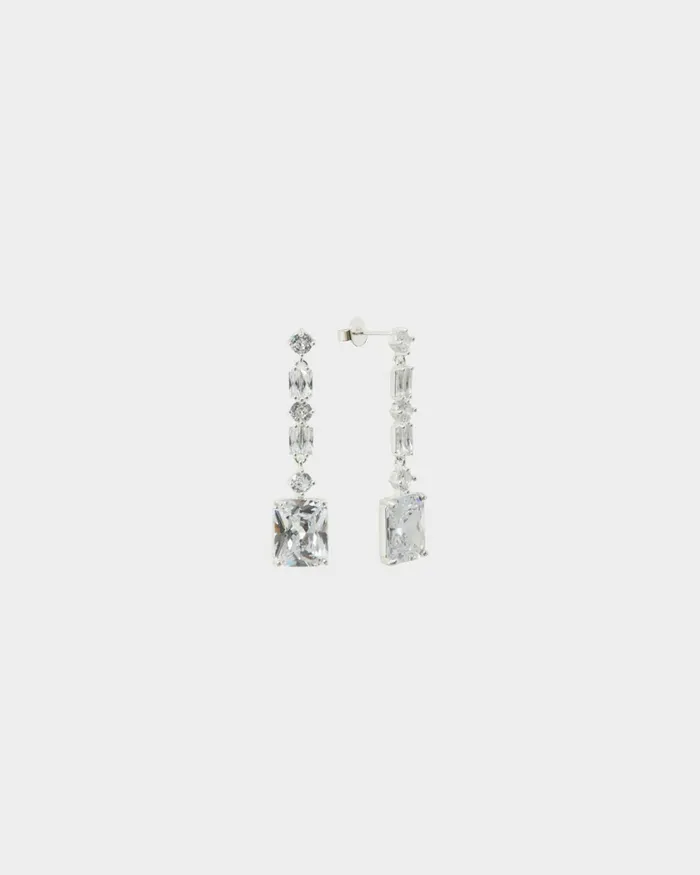 Forcast Eve Sterling Silver Earrings Silver Whitelavender Women Earrings