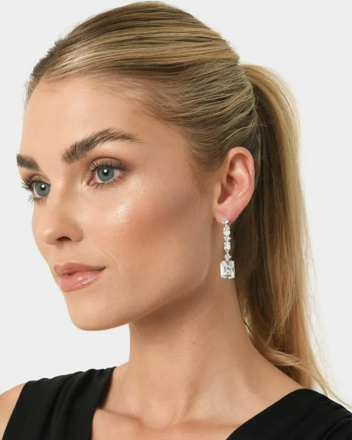 Forcast Eve Sterling Silver Earrings Silver Whitelavender Women Earrings