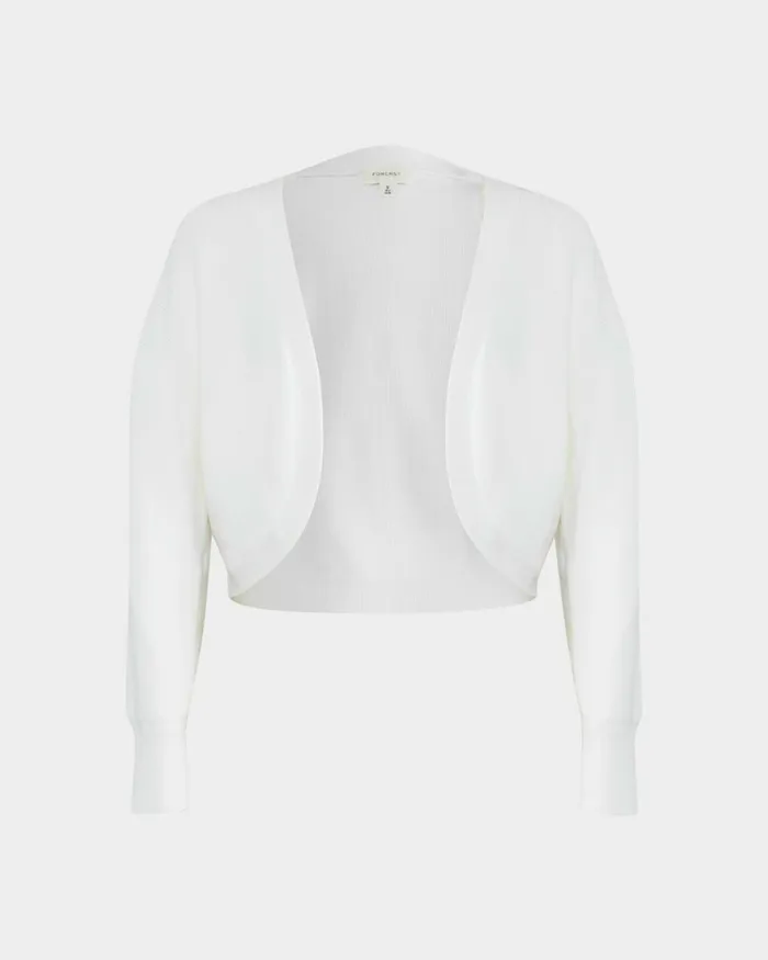Forcast Everleigh Cropped Cardigan Ivoryblack Women TShirts and Tops