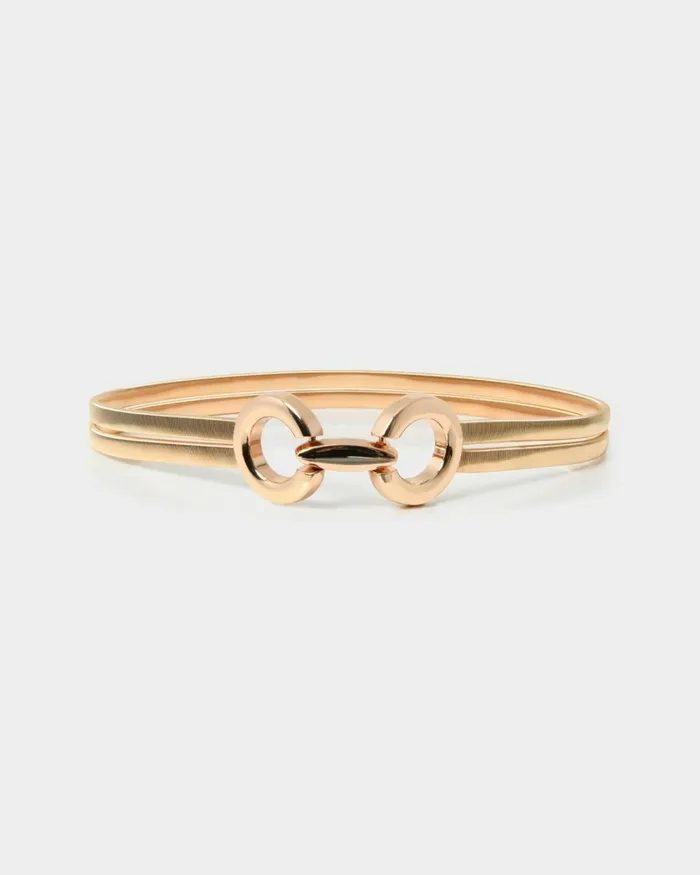 Forcast Evolet Stretch Metal Belt Gold Women Belts