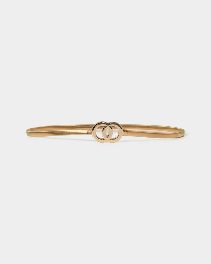 Forcast Fernanda Stretch Metal Belt Gold Women Belts