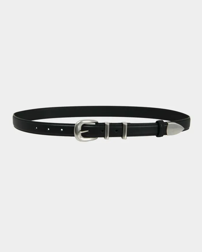 Forcast Finnley Leather Belt Black Women Belts