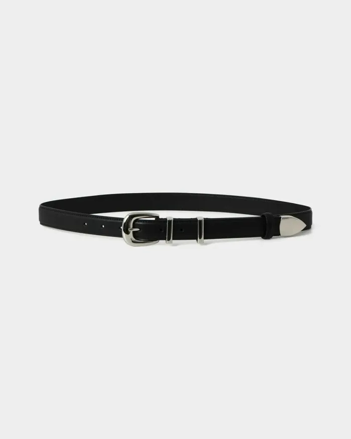 Forcast Finnley Leather Belt Black Women Belts