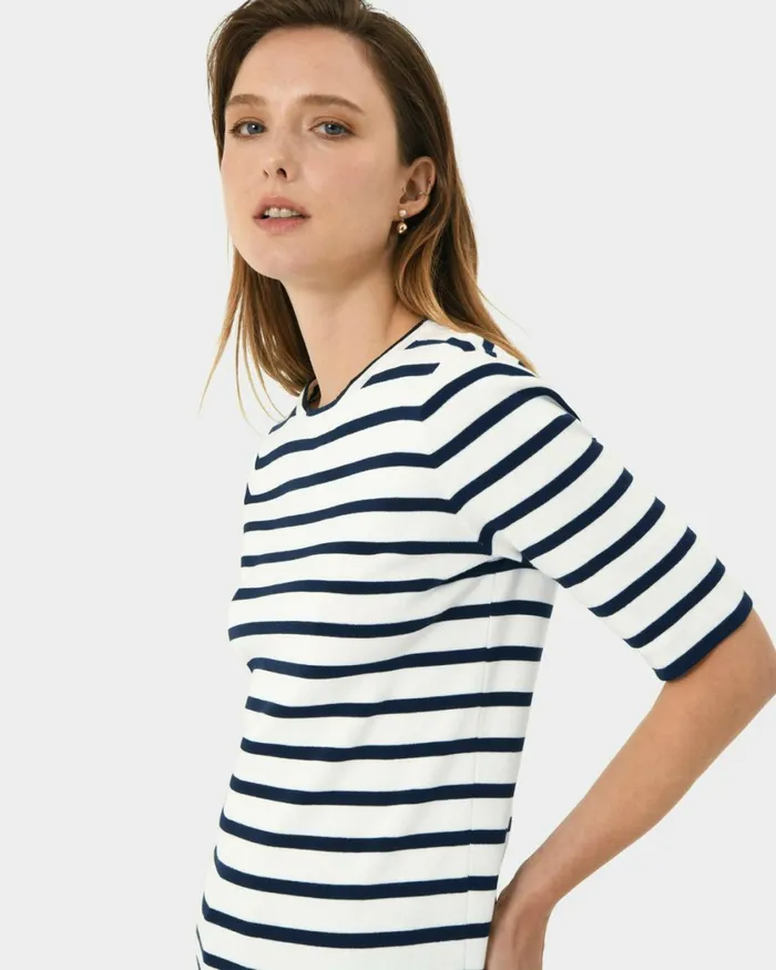 Forcast Gaia Stripe Knit Top Women TShirts and Tops