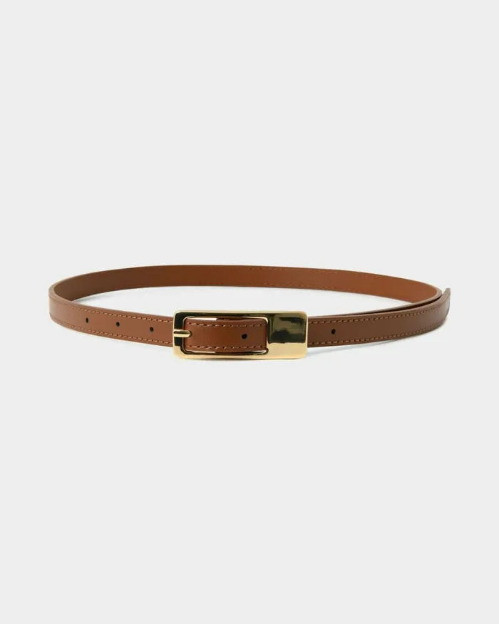 Forcast Galilea Leather Belt Tan Women Belts