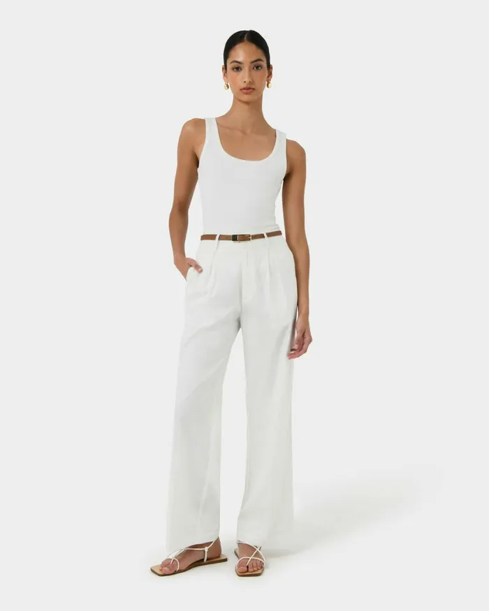 Forcast Galilea Leather Belt Tan Women Belts