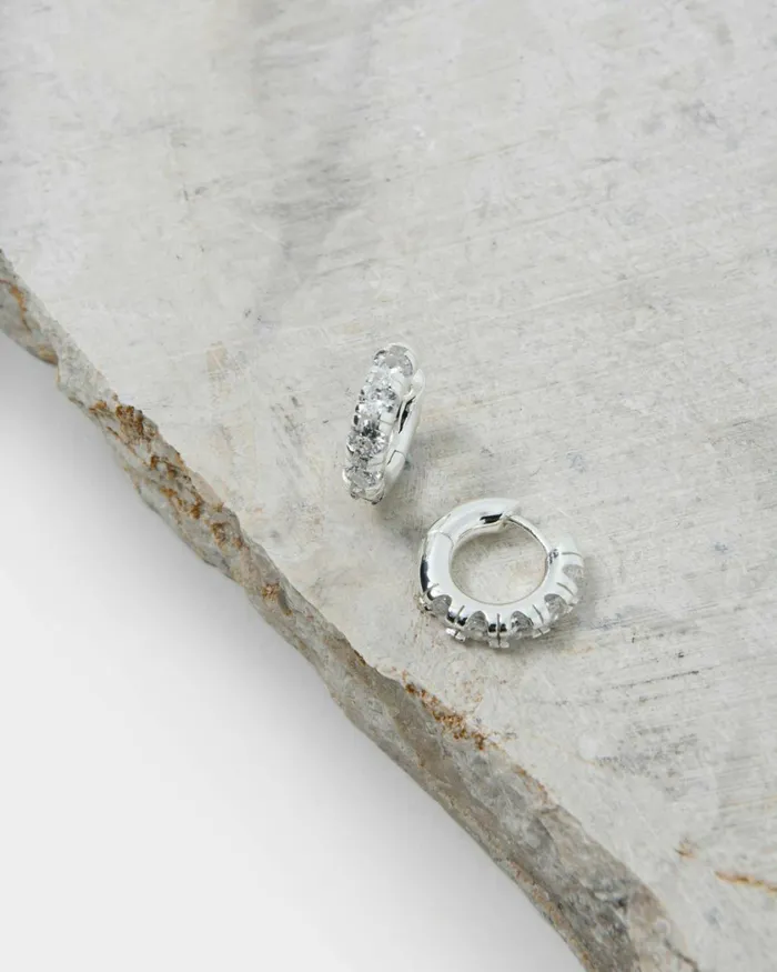 Forcast Gemma 16k Gold Plated Earrings Gold Whitesilver White Women Earrings