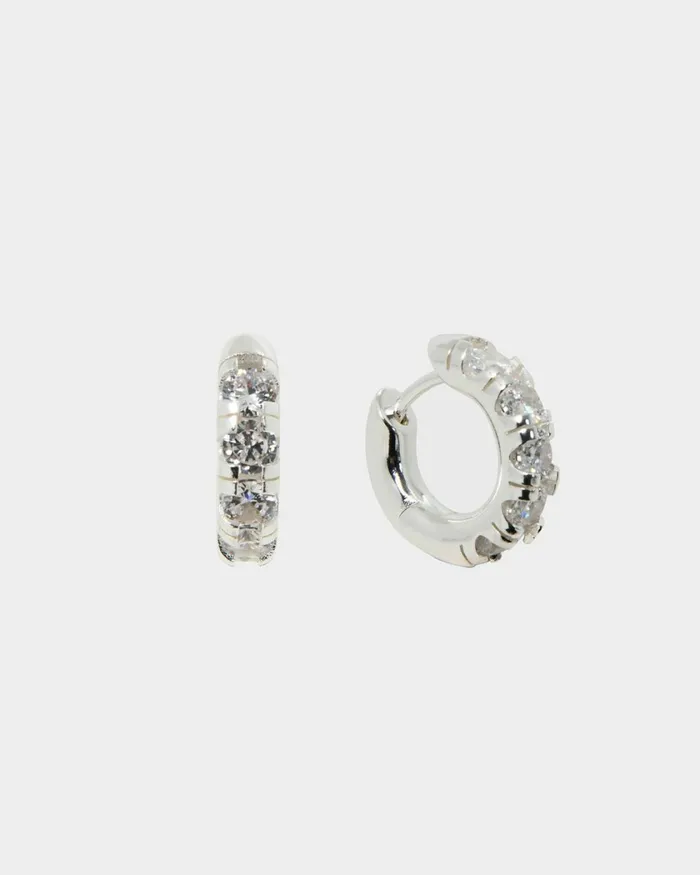 Forcast Gemma Sterling Silver Earrings Gold Whitesilver White Women Earrings