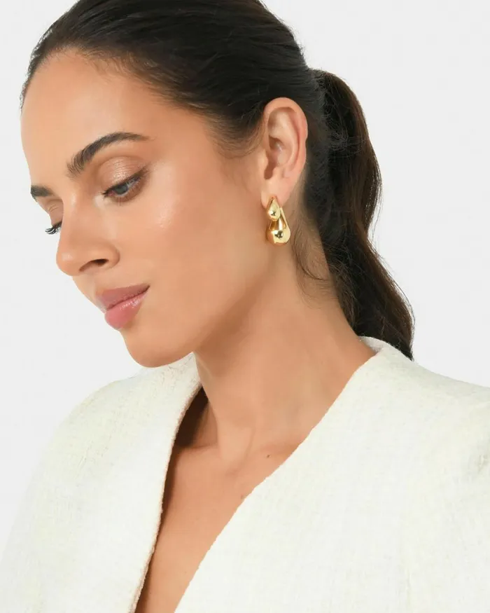 Forcast Gia Gold Bubble Earrings Gold Women Earrings
