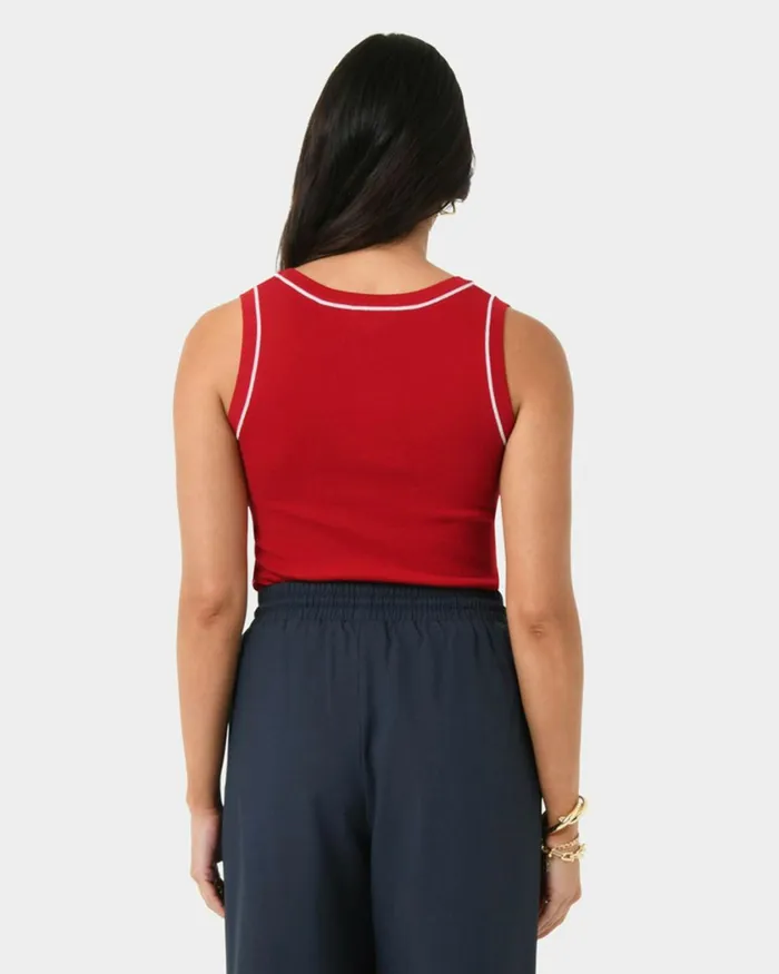 Forcast Gloria Contrast Knit Top Women TShirts and Tops