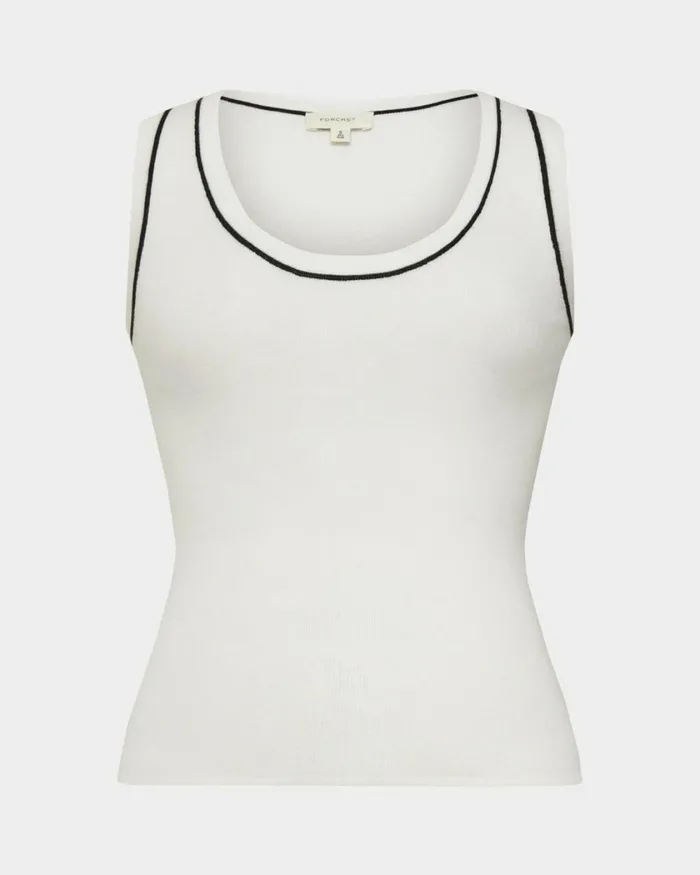 Forcast Gloria Contrast Knit Top Women TShirts and Tops