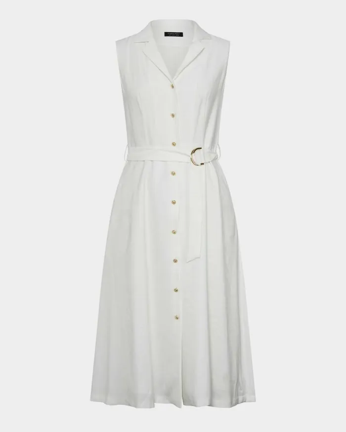 Forcast Goulbury Midi Dress Ivoryblack Women Midi Dresses