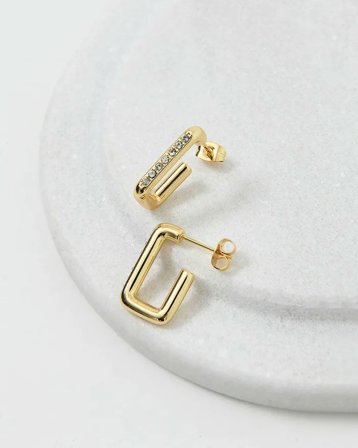 Forcast Grecia 16k Gold Earrings Gold Women Earrings