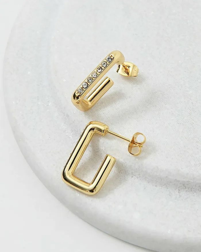Forcast Grecia 16k Gold Earrings Gold Women Earrings