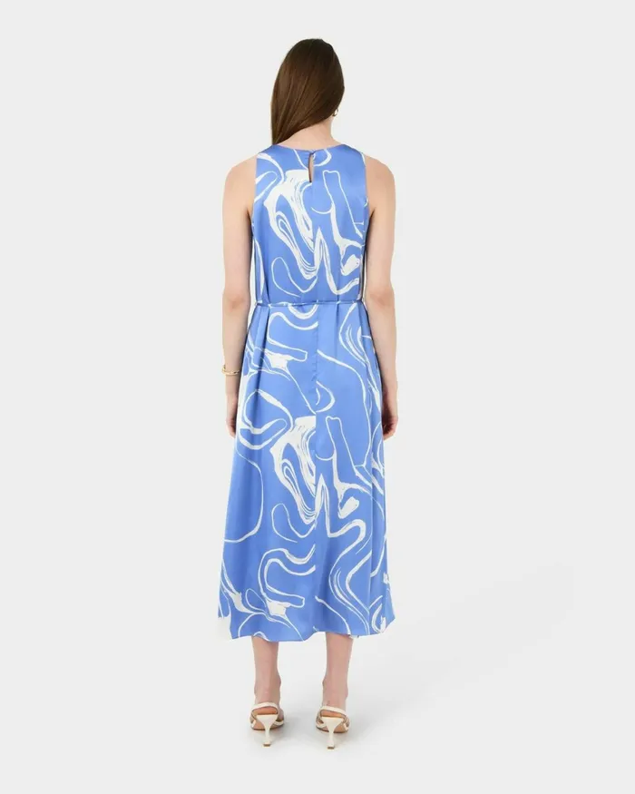 Forcast Gretchen Printed Midi Dress Women Midi Dresses