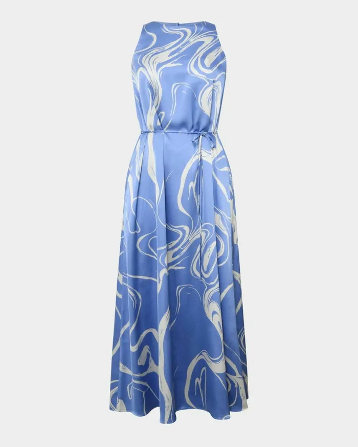 Forcast Gretchen Printed Midi Dress Women Midi Dresses
