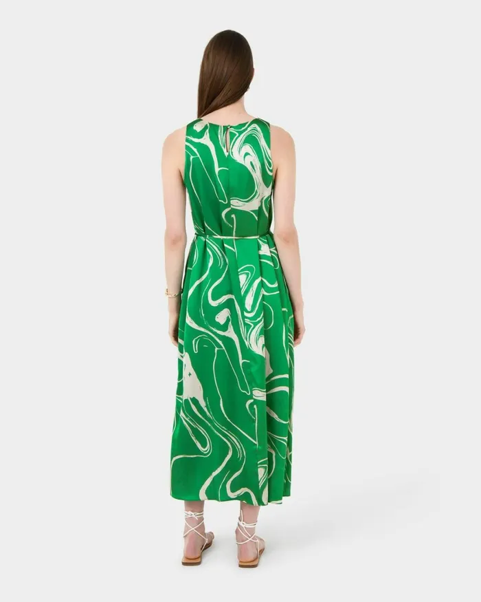 Forcast Gretchen Printed Midi Dress Women Midi Dresses