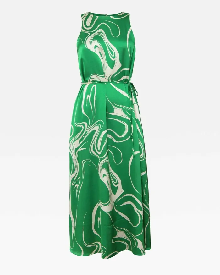 Forcast Gretchen Printed Midi Dress Women Midi Dresses