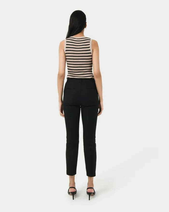 Forcast Hadley Straight Leg Pants Black Women HighWaisted Pants