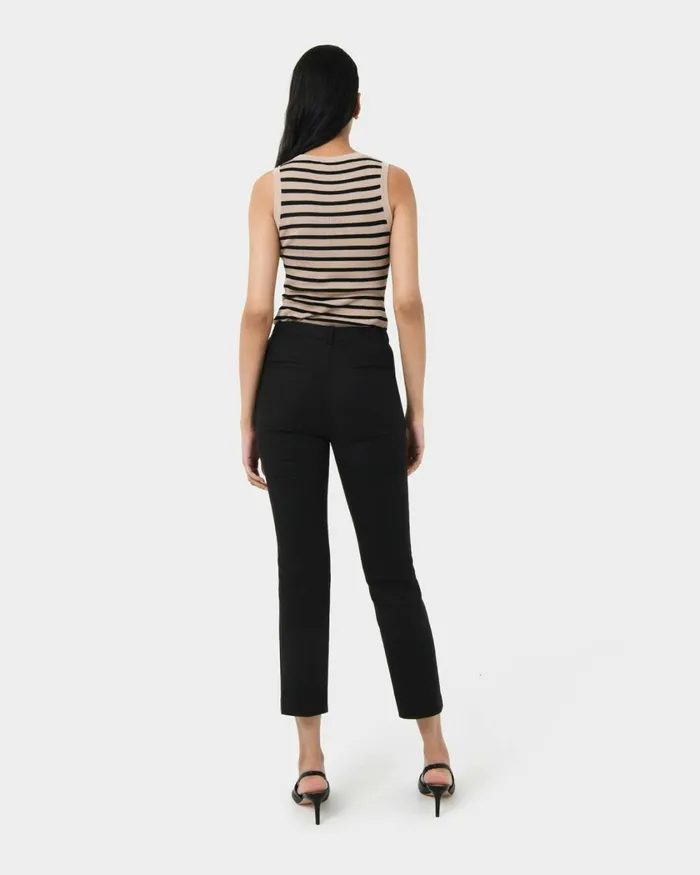 Forcast Hadley Straight Leg Pants Black Women HighWaisted Pants