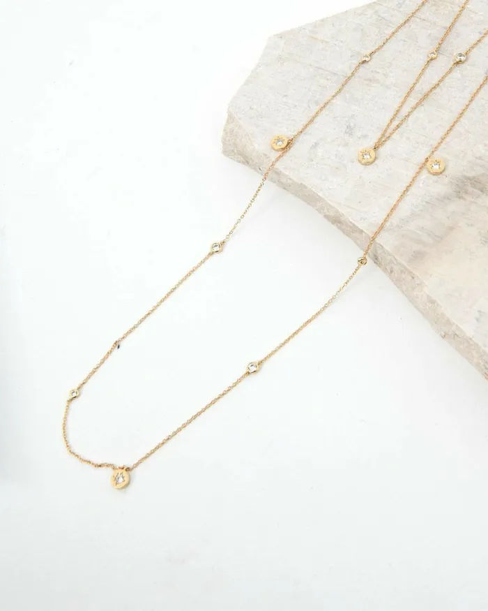 Forcast Harlie 16k Gold Long Necklace Gold Women Necklaces