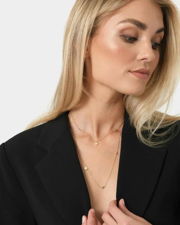 Forcast Harlie 16k Gold Long Necklace Gold Women Necklaces