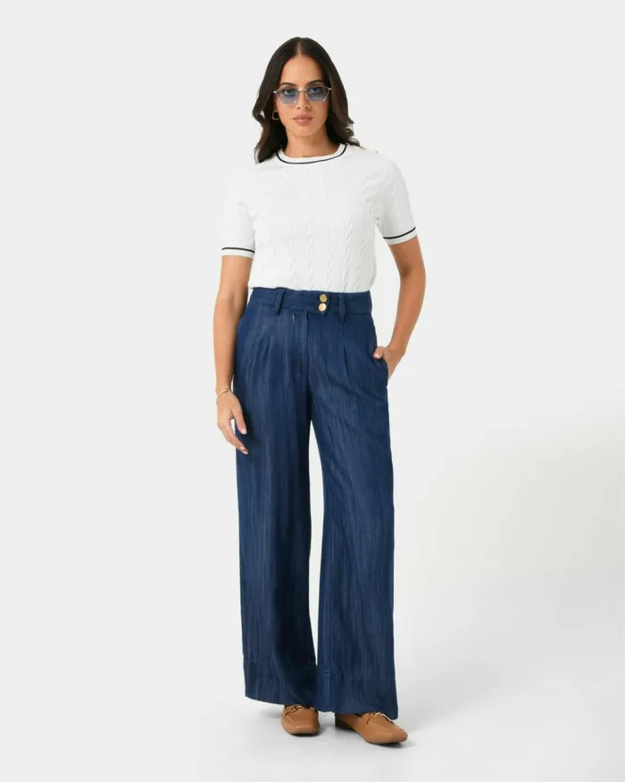 Forcast Harvey Cable Knit Top Women TShirts and Tops