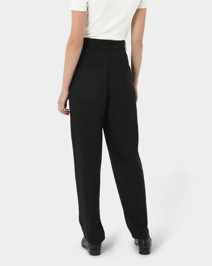 Forcast Hazel Belted Tapered Pant Black Women HighWaisted Pants