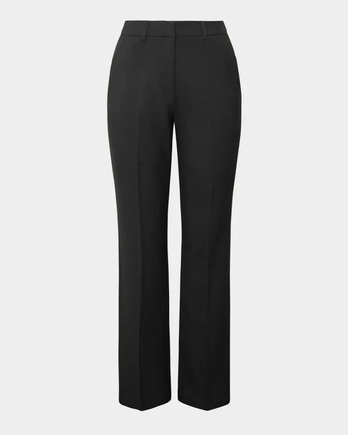 Forcast Hunter Slim Straight Pants Black Women Straight Leg Pants