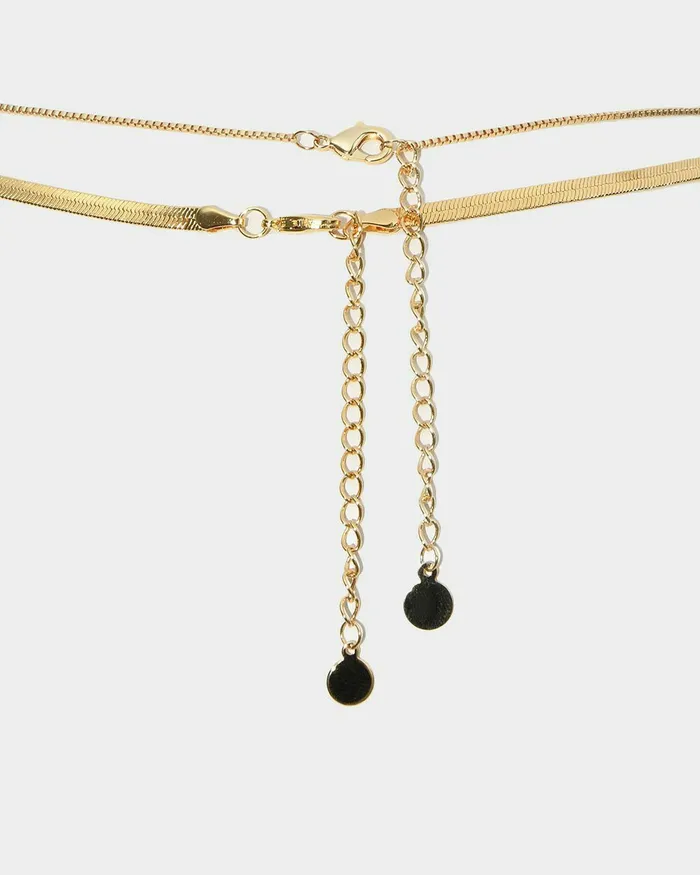 Forcast Ines 16k Gold 2pc Necklace Set Gold Women Necklaces