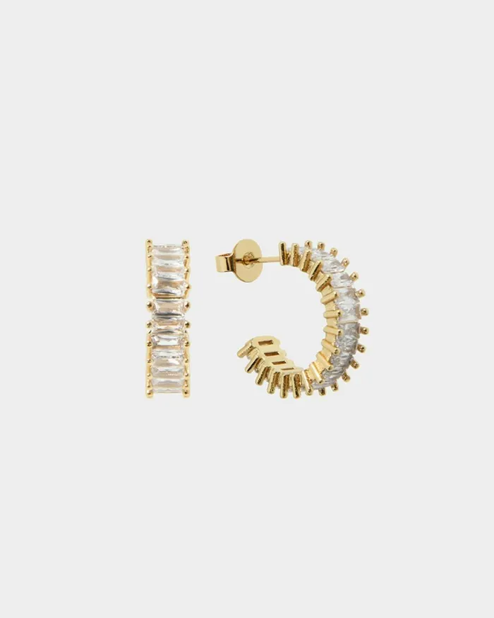Forcast Isa 16k Gold Plated Earrings Goldsilver Women Earrings