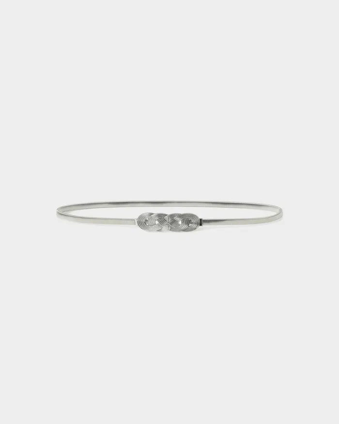 Forcast Ishika Stretch Metal Belt Silver Women Belts