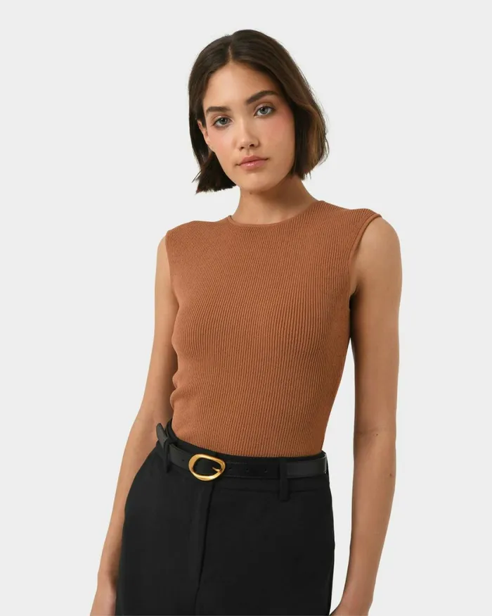 Forcast Itzel Leather Belt Black Women Belts