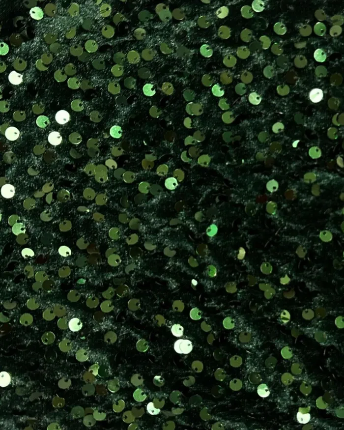 Forcast Ivy One Shoulder Sequin Dress Emeraldblack Women Midi Dresses