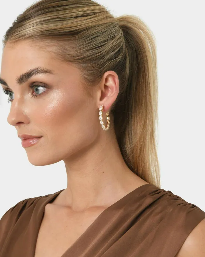 Forcast Jada 16k Gold Plated Earrings Gold Women Earrings