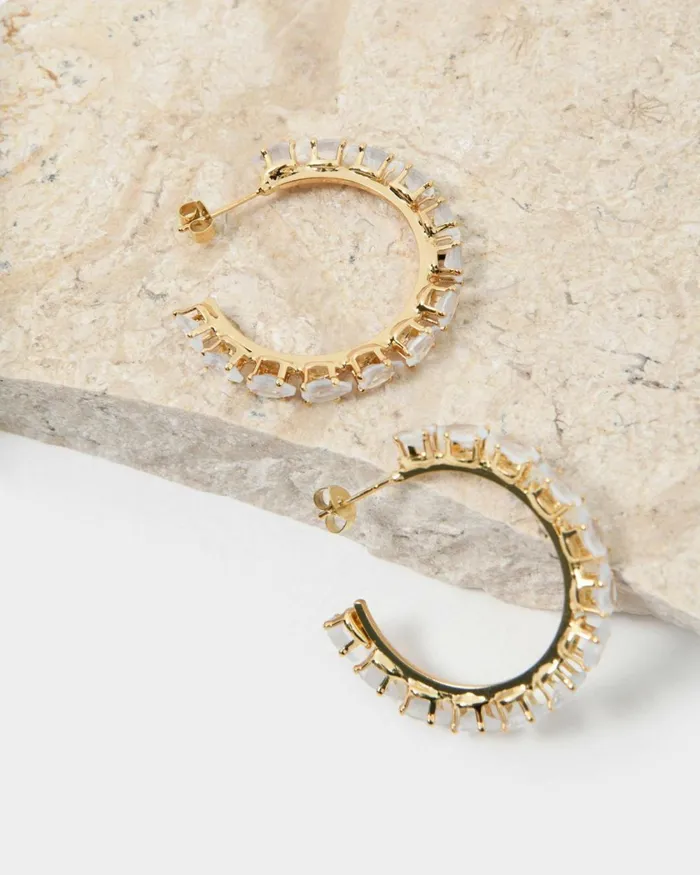 Forcast Jada 16k Gold Plated Earrings Gold Women Earrings