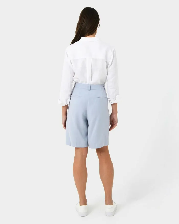 Forcast Jakie Tailored Shorts Sky Blue Women HighWaisted Pants