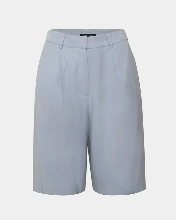 Forcast Jakie Tailored Shorts Sky Blue Women HighWaisted Pants
